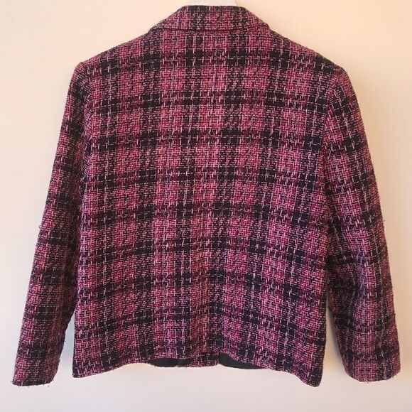 Briggs Pink Tweed Lined Blazer Petite Medium - Picture 3 of 8